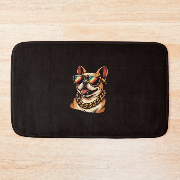 Item preview, Cool French Bulldog in Neon Sunglasses Retro Style designed and sold by BarkAndArt.