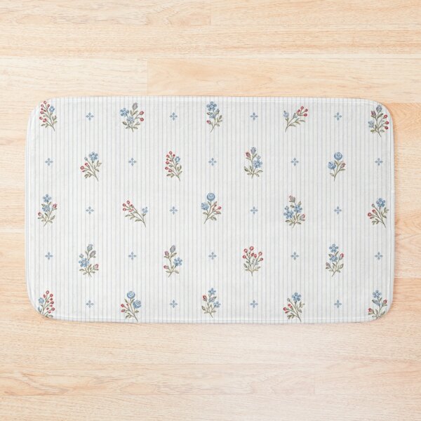 Item preview, Blue Floral Pinstripe Cottage Pattern designed and sold by Ioanna-Studio.