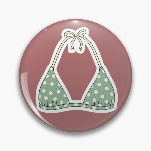 Item preview, Polka Bikini top - seafoam and cream designed and sold by janishataneja.