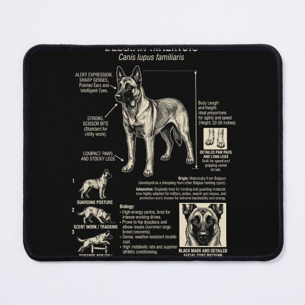 Item preview, Belgian Malinois Scientific Anatomy Biology Dog Lover designed and sold by Kimberley King Art  King Art.