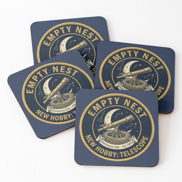 Item preview, Empty Nest New Hobby Telescope Astronomy Badge designed and sold by CalmCapy Co.