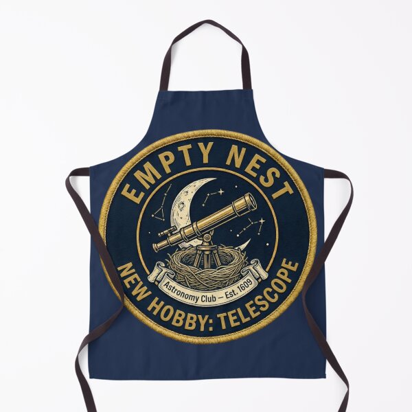 Item preview, Empty Nest New Hobby Telescope Astronomy Badge designed and sold by CalmCapy Co.
