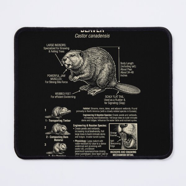 Item preview, Beaver Scientific Anatomy Biology Animal Lover designed and sold by Kimberley King Art  King Art.