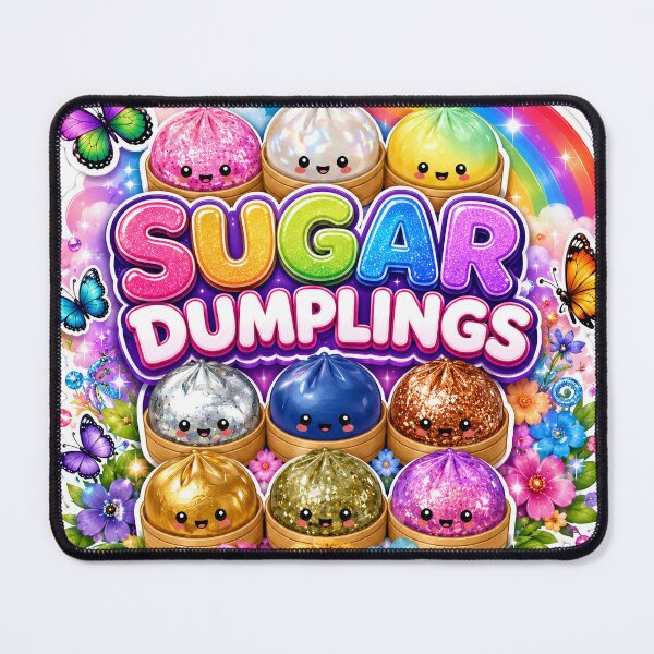Item preview, Sugar Dumplings Kawaii Rainbow Sticker | Cute Glitter Dumpling Characters designed and sold by NorthernDk_art .