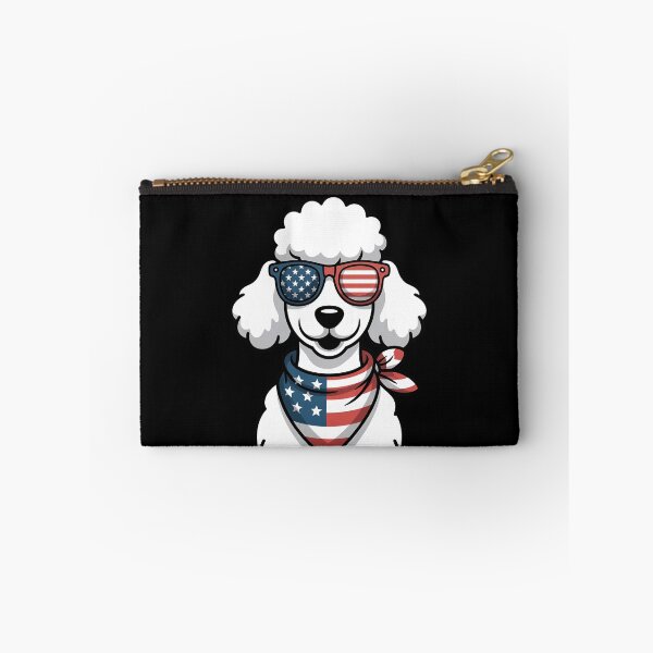 Item preview, Poodle With American Flag Sunglasses And Bandana designed and sold by Canvas-Whispers.