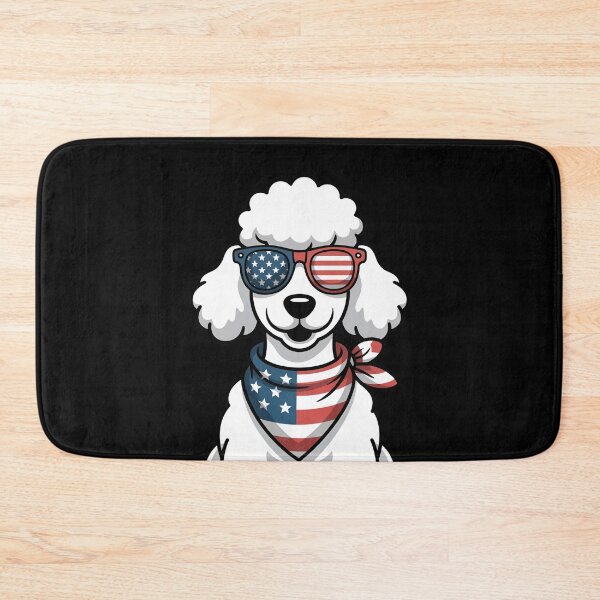 Item preview, Poodle With American Flag Sunglasses And Bandana designed and sold by Canvas-Whispers.