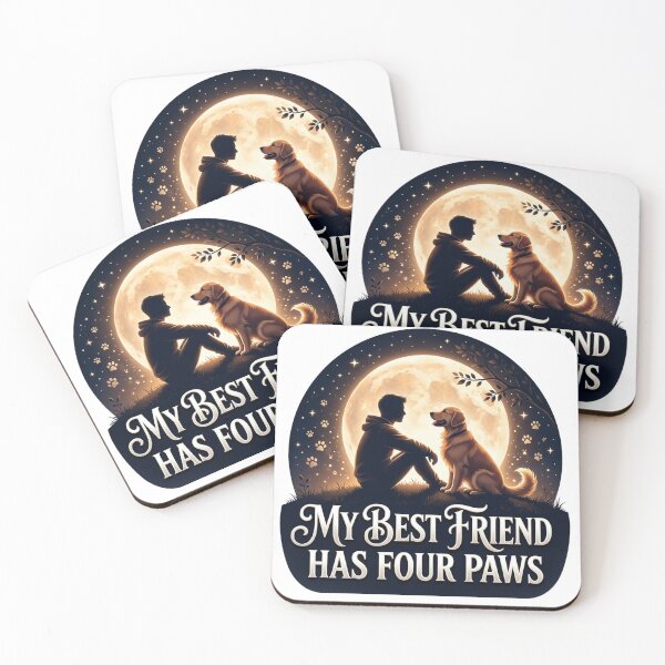 Item preview, My Best Friend Has Four Paws Dog Quote designed and sold by pradeepvisuals.