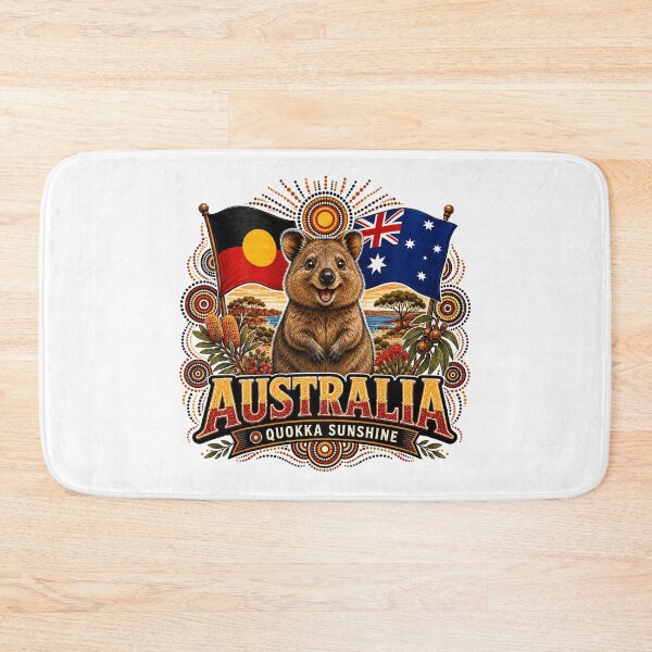 Item preview, Australia Heritage – Aboriginal-Inspired Map and Flags designed and sold by Holiday-Hunter.