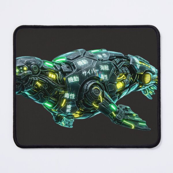 Item preview, Cyber-Seal Neon Hazard: Futuristic Robotic Seal in Green and Yellow designed and sold by Neo Tokio.