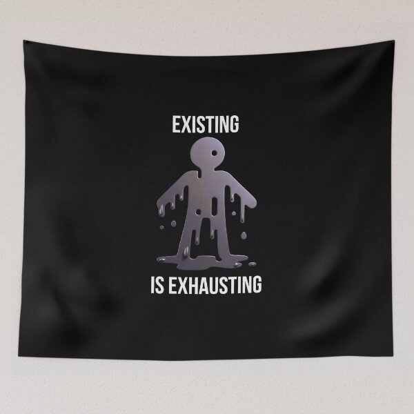 Item preview, Existing Is Exhausting Funny Logo designed and sold by logowannawear.