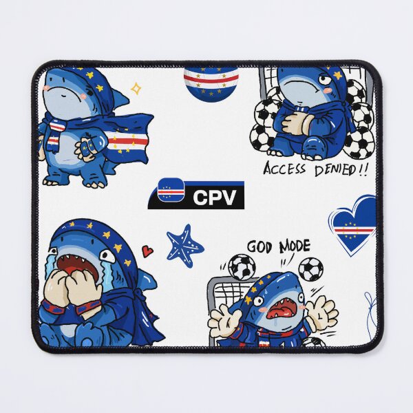 Item preview, Cape Verde Blue Shark World Cup 2026 Sticker Pack | Cute Football Fan Collection designed and sold by chupichapa.