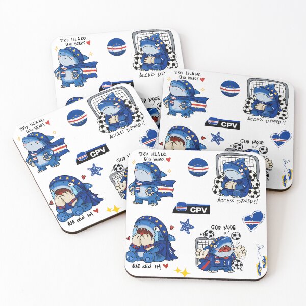 Item preview, Cape Verde Blue Shark World Cup 2026 Sticker Pack | Cute Football Fan Collection designed and sold by chupichapa.