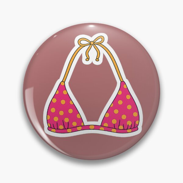 Item preview, Polka Bikini top - pink and orange designed and sold by janishataneja.