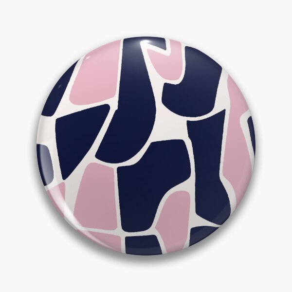 Item preview, Blush Pink Abstract Geometric Pattern | Modern Navy Organic Shapes designed and sold by imaniko.
