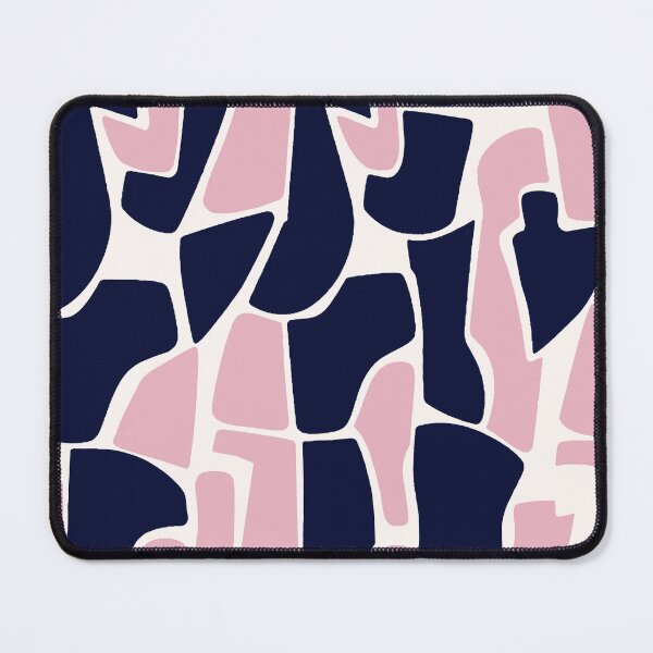 Item preview, Blush Pink Abstract Geometric Pattern | Modern Navy Organic Shapes designed and sold by imaniko.
