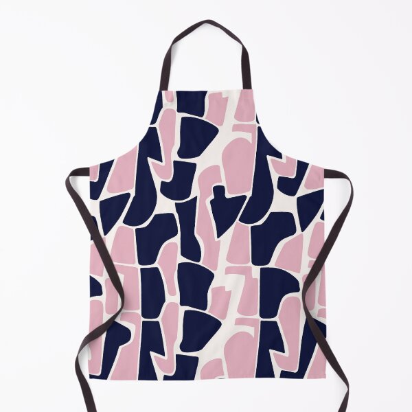 Item preview, Blush Pink Abstract Geometric Pattern | Modern Navy Organic Shapes designed and sold by imaniko.