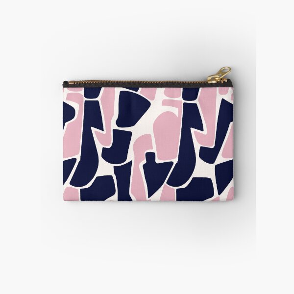 Item preview, Blush Pink Abstract Geometric Pattern | Modern Navy Organic Shapes designed and sold by imaniko.