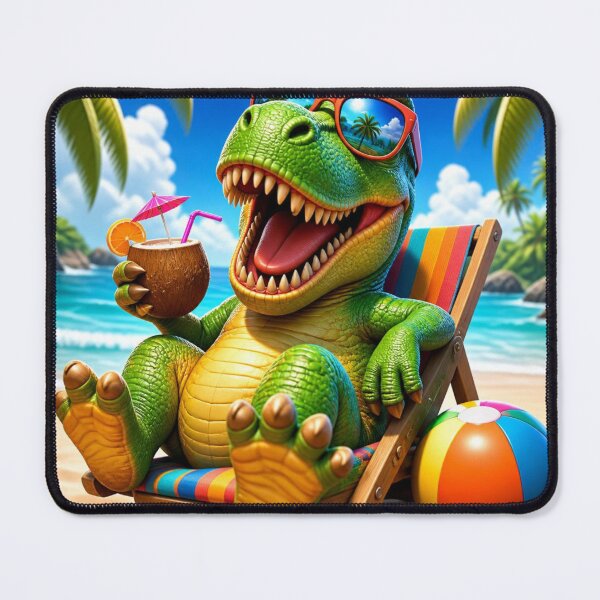 Item preview, T-Rex Vacation Summer Beach Mode Active designed and sold by AgnesB77.