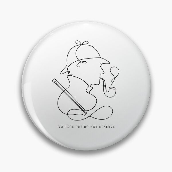 Item preview, Sherlock Holmes You See But Do Not Observe Line Art designed and sold by Fenay Designs.