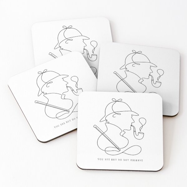 Item preview, Sherlock Holmes You See But Do Not Observe Line Art designed and sold by Fenay Designs.