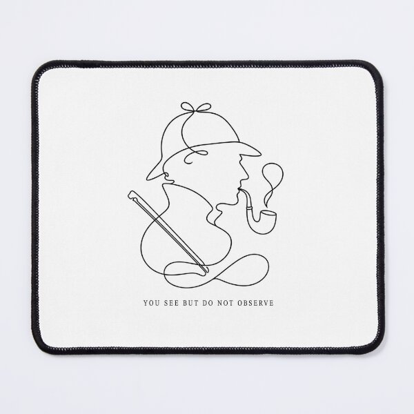 Item preview, Sherlock Holmes You See But Do Not Observe Line Art designed and sold by Fenay Designs.