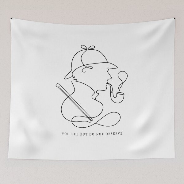 Item preview, Sherlock Holmes You See But Do Not Observe Line Art designed and sold by Fenay Designs.