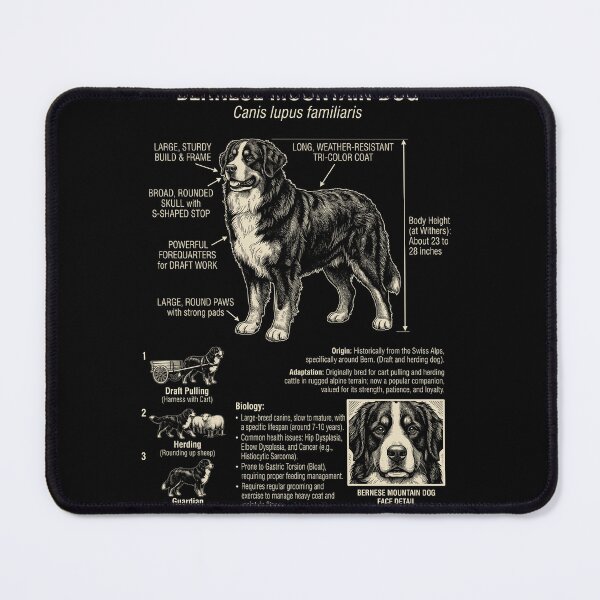 Item preview, Bernese Mountain Dog Scientific Anatomy Biology Dog Lover designed and sold by Kimberley King Art King Art.