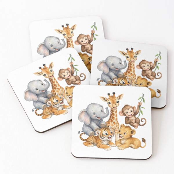 Item preview, Playful Safari Animal Friends Illustration | Giraffe Elephant Monkey Lion Tiger Nursery Art designed and sold by PAPIRO SIGLO XXI.