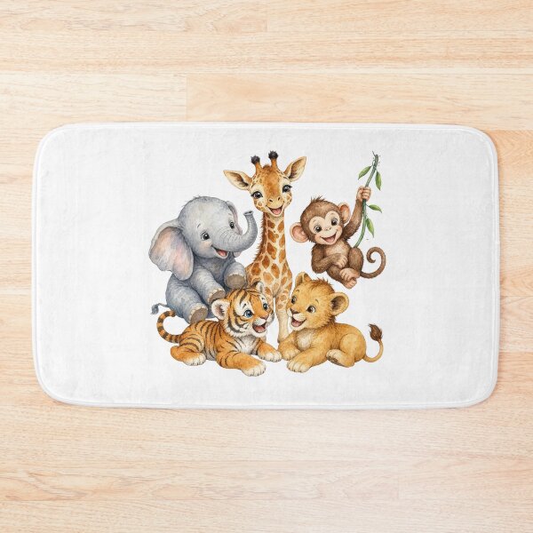 Item preview, Playful Safari Animal Friends Illustration | Giraffe Elephant Monkey Lion Tiger Nursery Art designed and sold by PAPIRO SIGLO XXI.