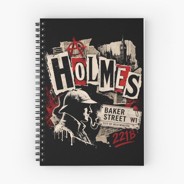Item preview, Holmes Baker Street 221B Punk Rock Style Collage Art designed and sold by Fenay Designs.
