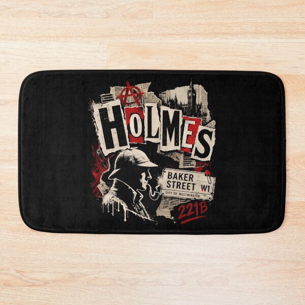 Item preview, Holmes Baker Street 221B Punk Rock Style Collage Art designed and sold by Fenay Designs.