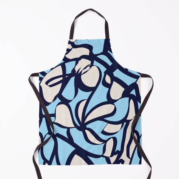 Item preview, Modern Floral Line Art Pattern | Navy Blue Botanical Abstract Design designed and sold by imaniko.