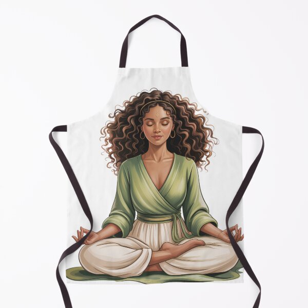 Item preview, Meditation Goddess Illustration – Peaceful Yoga Woman Spiritual Wellness Art designed and sold by LinaDesign Store.
