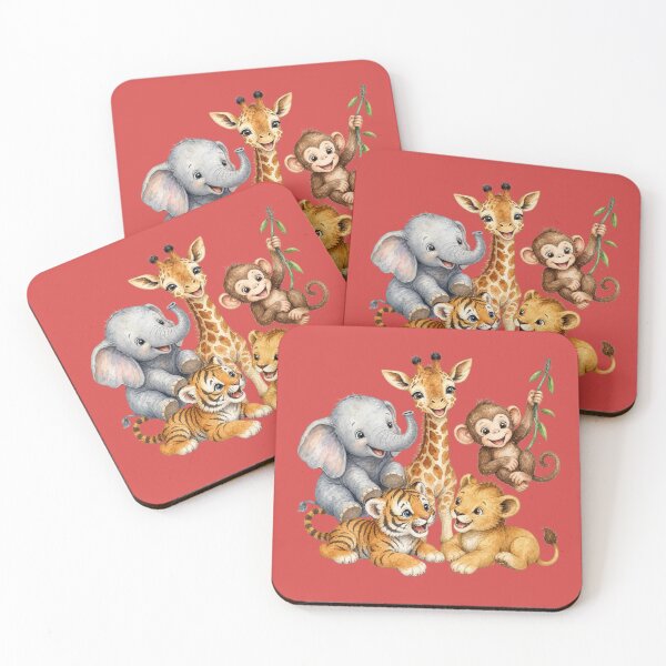 Item preview, Playful Safari Animal Friends Illustration | Giraffe Elephant Monkey Lion Tiger Nursery Art designed and sold by PAPIRO SIGLO XXI.