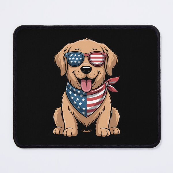 Item preview, Golden Retriever Puppy With American Flag Sunglasses designed and sold by Canvas-Whispers.