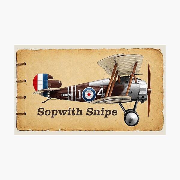 Item preview, Sopwith Snipe WW1 Fighter Aircraft Vintage Aviation Diagram designed and sold by MilitaryMart.