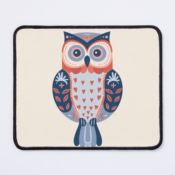 Item preview, Scandinavian Folk Art, Floral Owl designed and sold by xiao xuans.