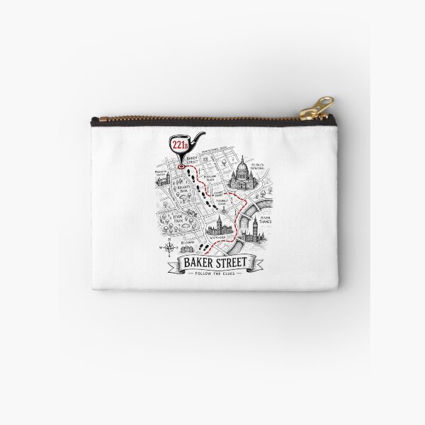 Item preview, Sherlock Holmes Baker Street Follow The Clues London Map Art designed and sold by Fenay Designs.