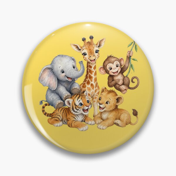 Item preview, Playful Safari Animal Friends Illustration | Giraffe Elephant Monkey Lion Tiger Nursery Art designed and sold by PAPIRO SIGLO XXI.