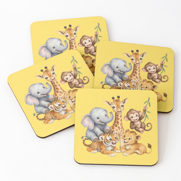 Item preview, Playful Safari Animal Friends Illustration | Giraffe Elephant Monkey Lion Tiger Nursery Art designed and sold by PAPIRO SIGLO XXI.