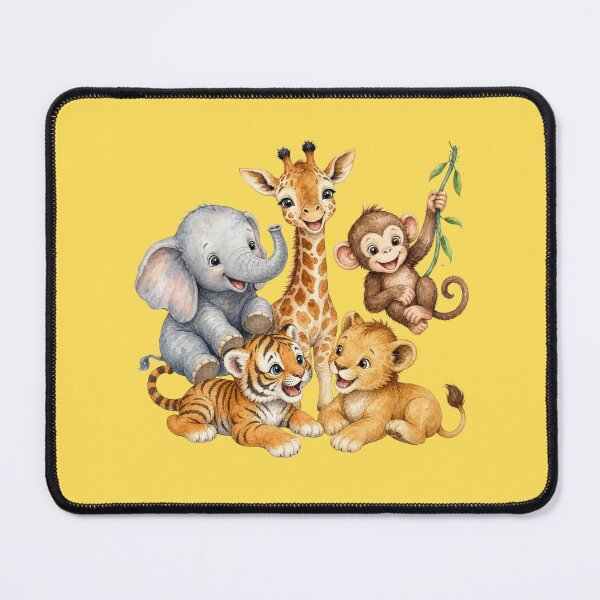 Item preview, Playful Safari Animal Friends Illustration | Giraffe Elephant Monkey Lion Tiger Nursery Art designed and sold by PAPIRO SIGLO XXI.