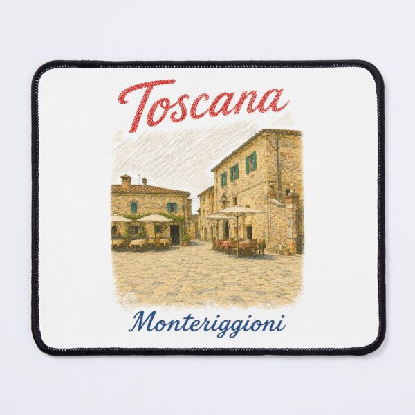 Item preview, Monteriggioni Tuscany Village Square and Cafes designed and sold by JOANNASKAH.