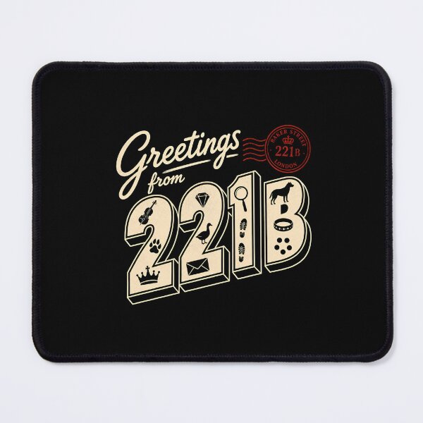 Item preview, Greetings From 221B Baker Street London Sherlock Holmes Postcard designed and sold by Fenay Designs.