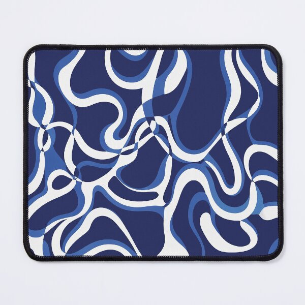 Item preview, Modern Organic Wave Pattern | Navy Blue Abstract Line Design designed and sold by imaniko.