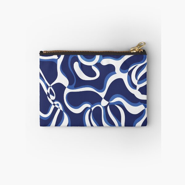 Item preview, Modern Organic Wave Pattern | Navy Blue Abstract Line Design designed and sold by imaniko.