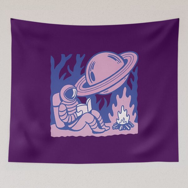 Item preview, Saturn Campfire — Retro Astronaut Reading designed and sold by andromeda-redd.