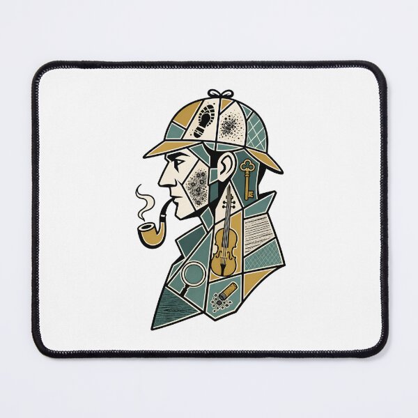 Item preview, Sherlock Holmes Mosaic Style Detective Geometric Portrait designed and sold by Fenay Designs.