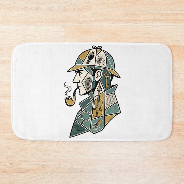Item preview, Sherlock Holmes Mosaic Style Detective Geometric Portrait designed and sold by Fenay Designs.