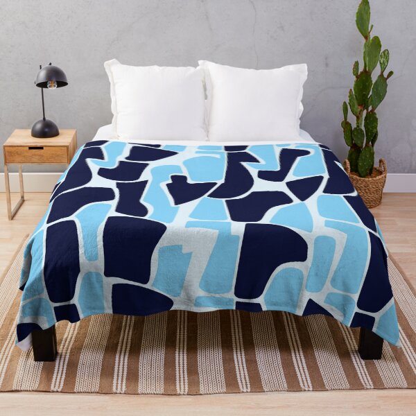 Item preview, Blue Abstract Geometric Pattern | Modern Coastal Organic Shapes Design designed and sold by imaniko.
