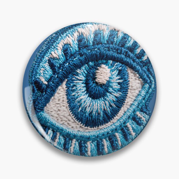 Item preview, Blue Evil Eye Embroidery Protection Symbol designed and sold by MegaNovaArt.